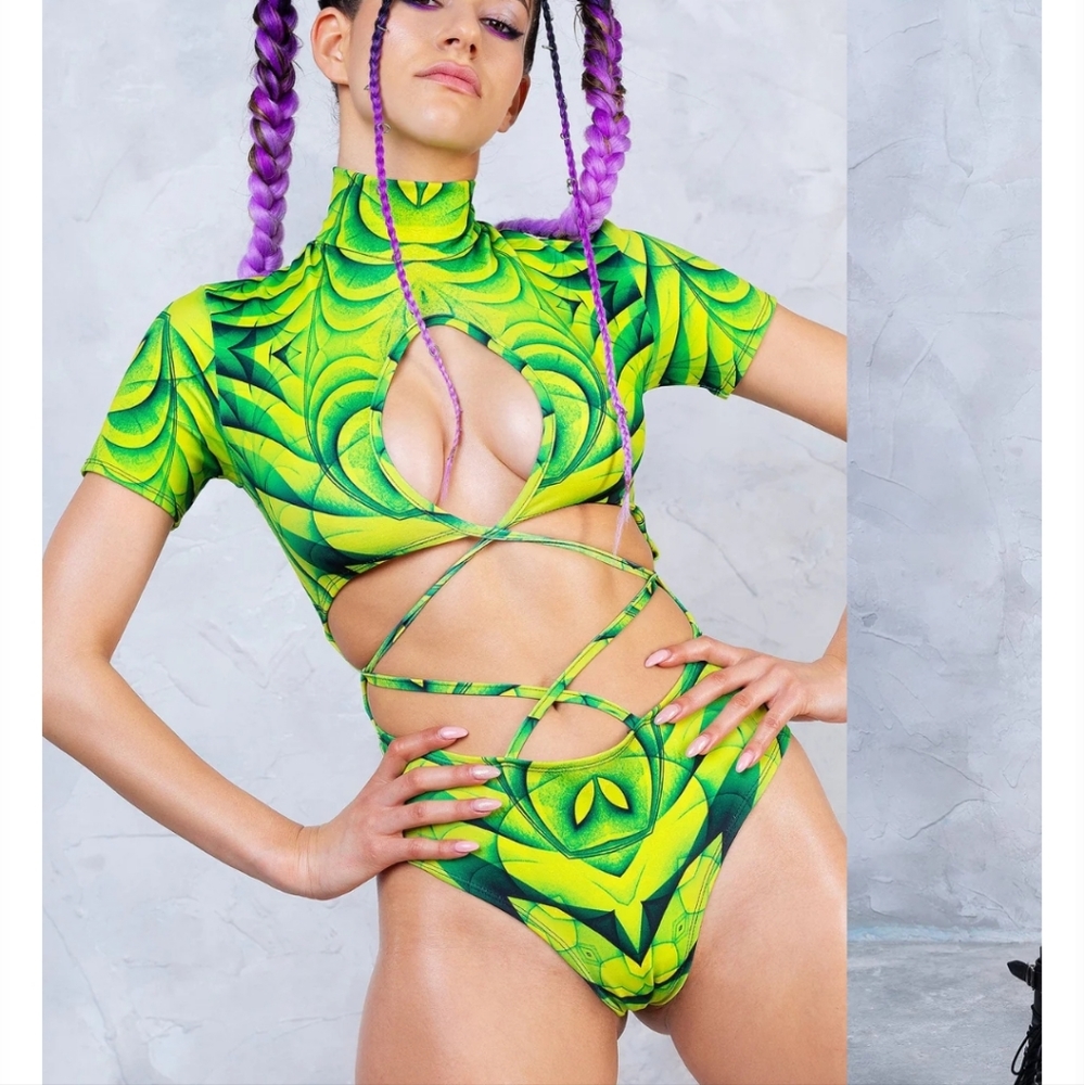 badinka amazonka bodysuit for rave and festival